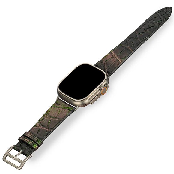 Authentic Alligator Watch Strap – Handmade Quality - Moss Color